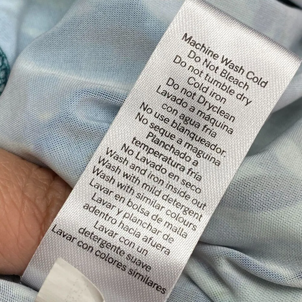 J. Mclaughlin Womens XS sleeveless V Neck Chain Print Long Maxi Dress Blue Chain - Image 9