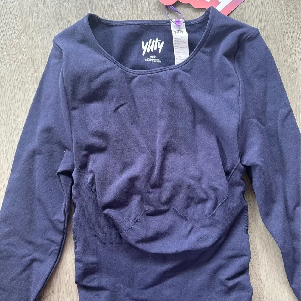 Yitty Nearly Naked Shaping Longsleeve Bodysuit NEW Women’s XS Small Blue - Image 4