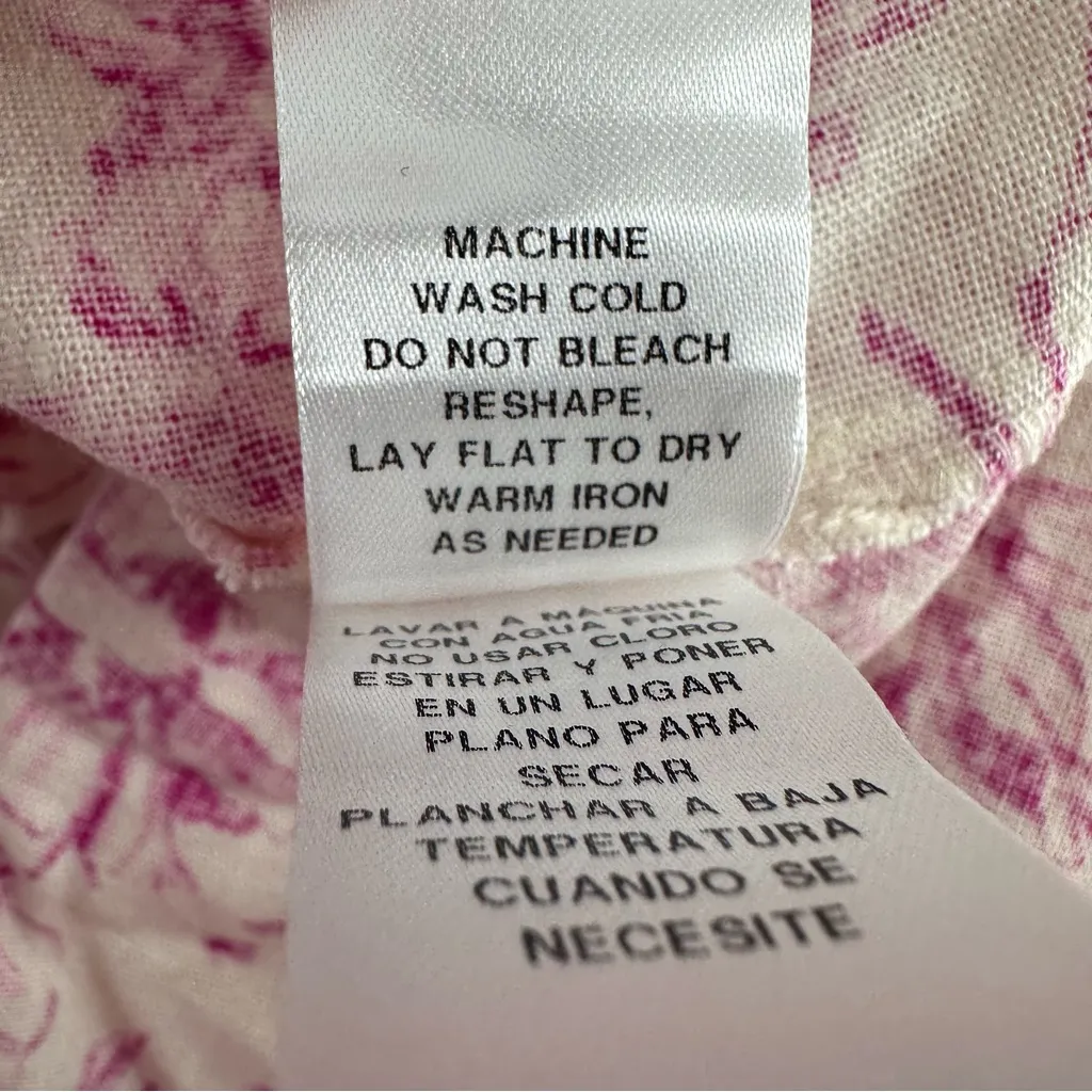 London Times Puff Sleeve Pink Floral Print Midi Dress size 24W Square Neck NWT - Image 14