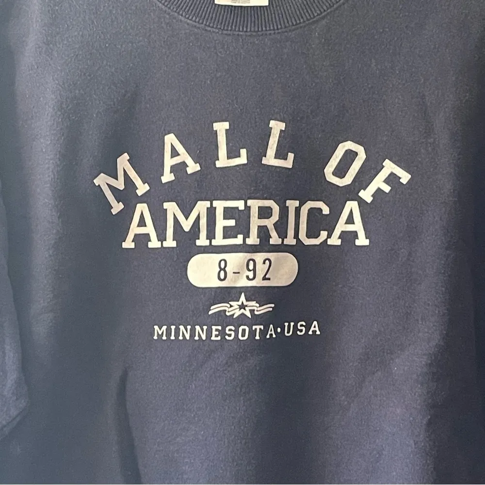 Vintage 90s Mall of America Crewneck Sweatshirt Navy White Mens Womens Large - Image 3