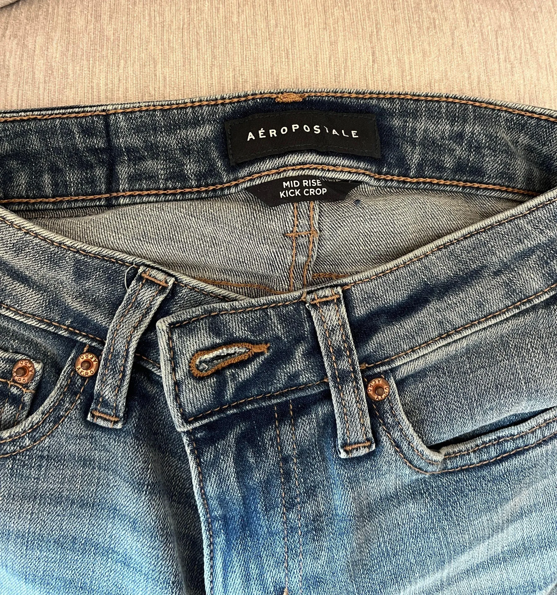 Aeropostale Mid Rise Kick Crop Jeans - Image 2