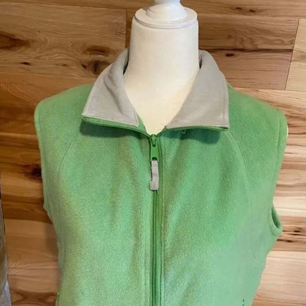 Columbia Women's Fleece Vest Size L Mint Green Full-Zip Casual Travel - Image 3