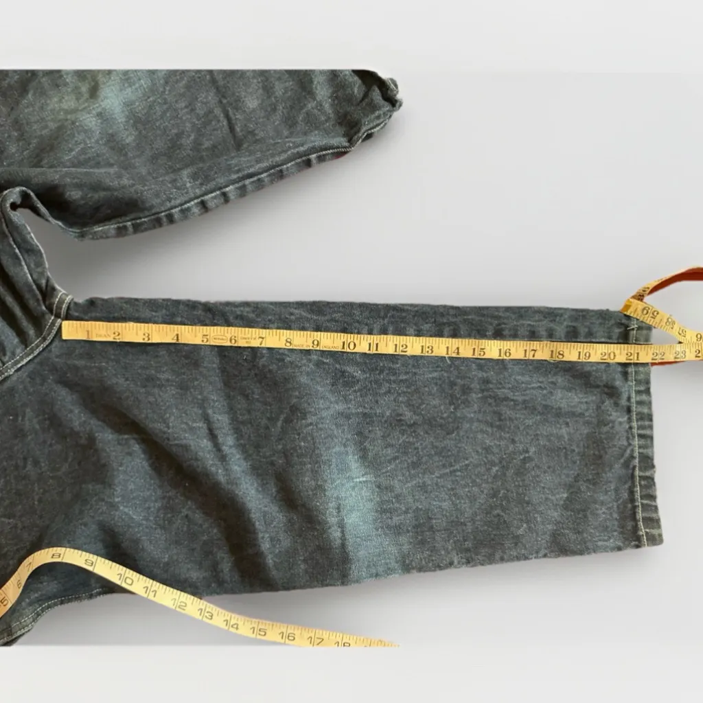 Southpole Womens 10 Carpenter Capri Jeans Y2K Streetwear Workwear Denim - Image 3