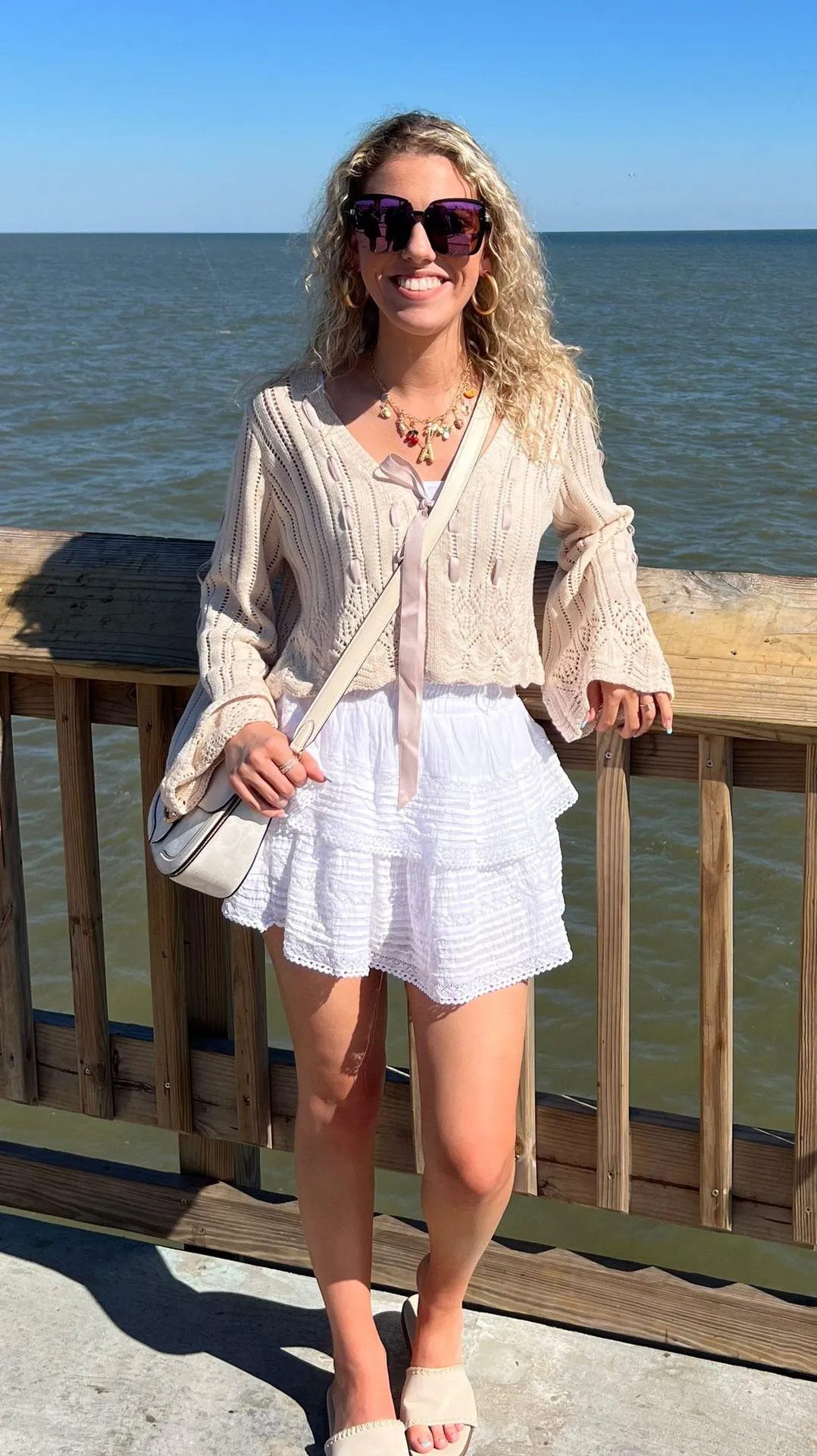 White Ruffle Mini Skirt - Image 5