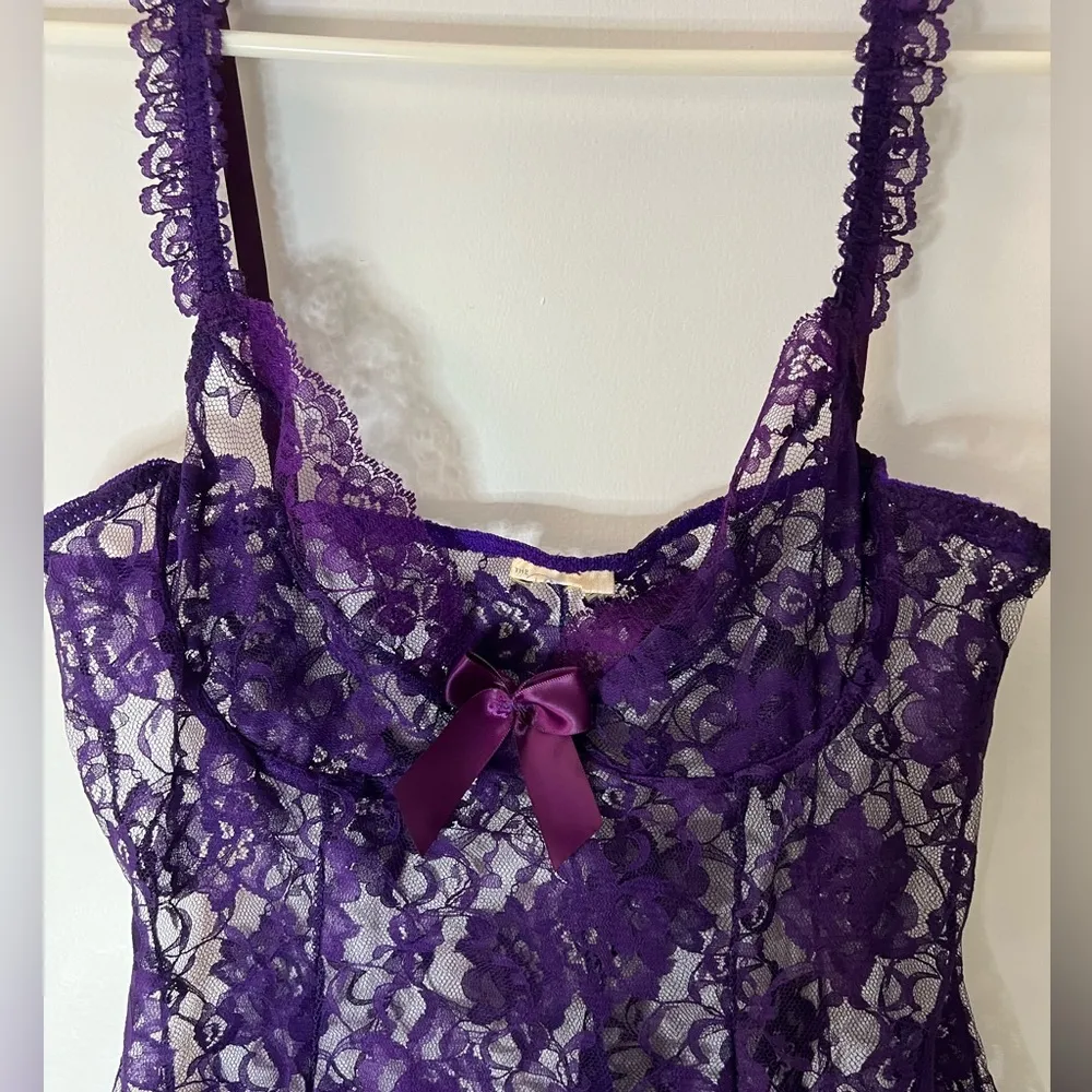Vintage Purple Lace Baby Doll Lingerie - Image 4