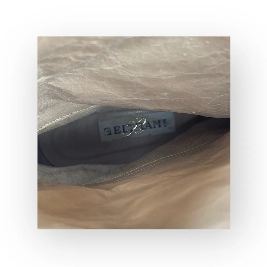 Vintage 70’s: Beltrami ☏ Snakeskin Inlay Boots ☏ Slouchy Cognac Leather ☏ 6.5M Brown Size 6.5 - Image 12