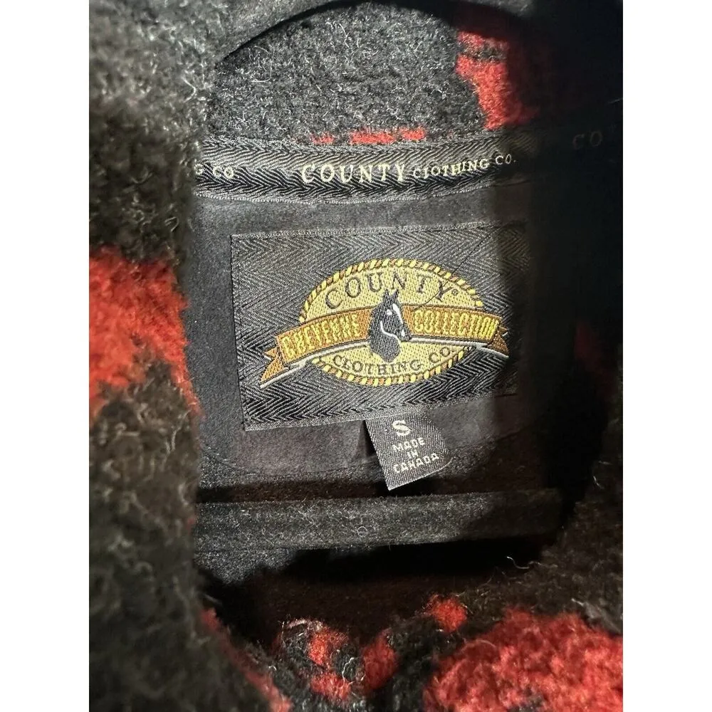 County Clothing Co. Western Jacket Black/Red Cheyenne Collection Womens Small - Image 7