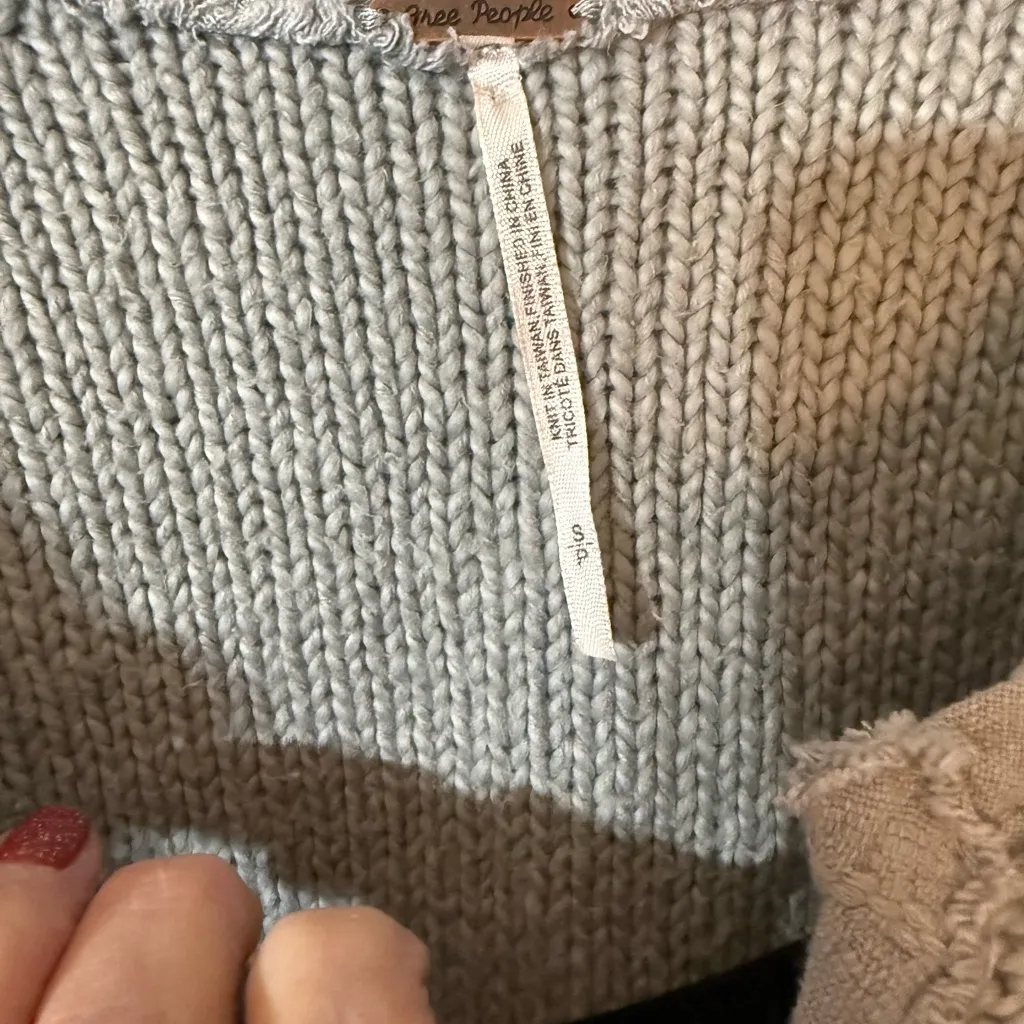 Free People Lovers and Friends Anya Chenille Cardigan in light gray - Image 3