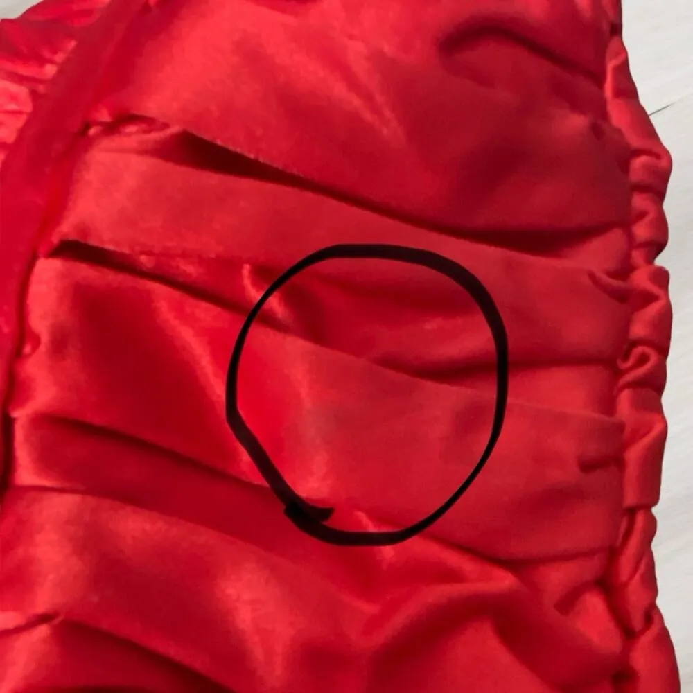 Lulu Townsend  Red Satin Evening Handbag Crossbody or Clutch NWT See Descript - Image 8