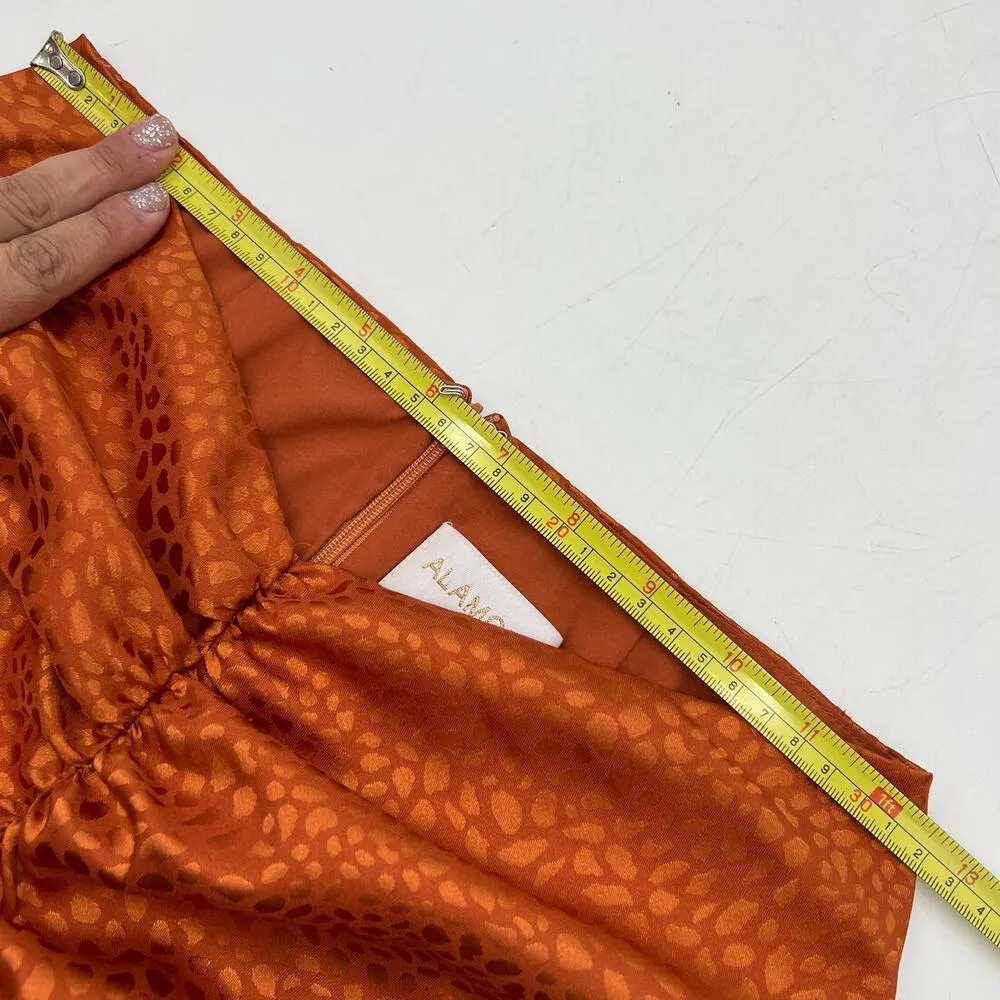 Alamour the Label Amelia Maxi Skirt in Rust Orange - Image 5