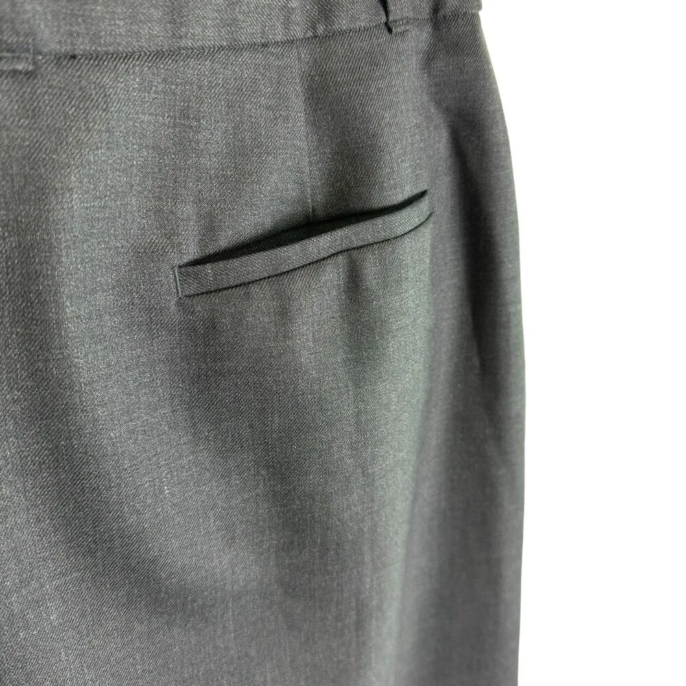 L.L. Bean 100% Wool Dark Gray Classic Fit Straight Above Knee Lined Skirt Size 6 - Image 4