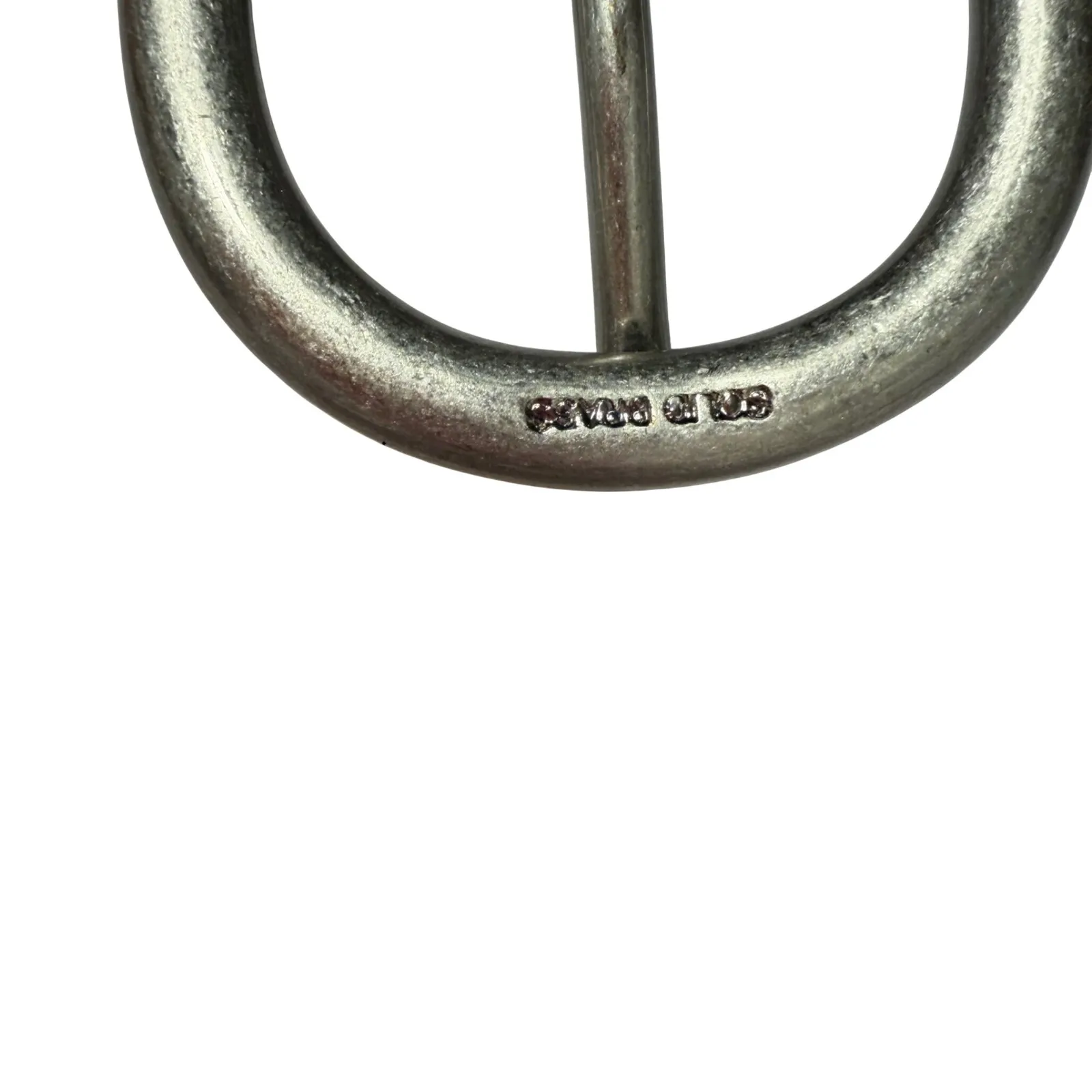 Genuine Leather Belt with Solid Brass Buckle Brown 43" Length Women's Vintage - Image 7