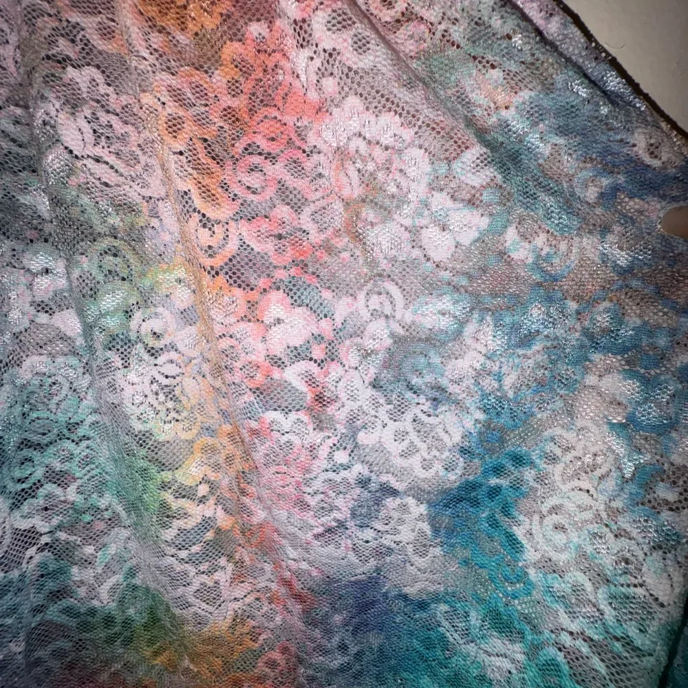 Torrid Curve Women’s Floral Rainbow Tie Dye Lace Babydoll Lingerie Size 1x - Image 12