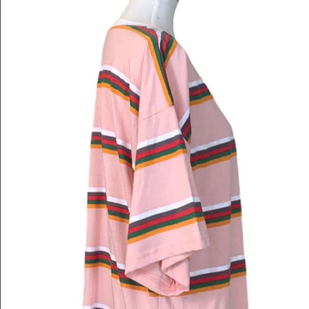 Missguided Dress NEW Oversize Stripe Tee T-shirt Casual Women's Medium - Image 7