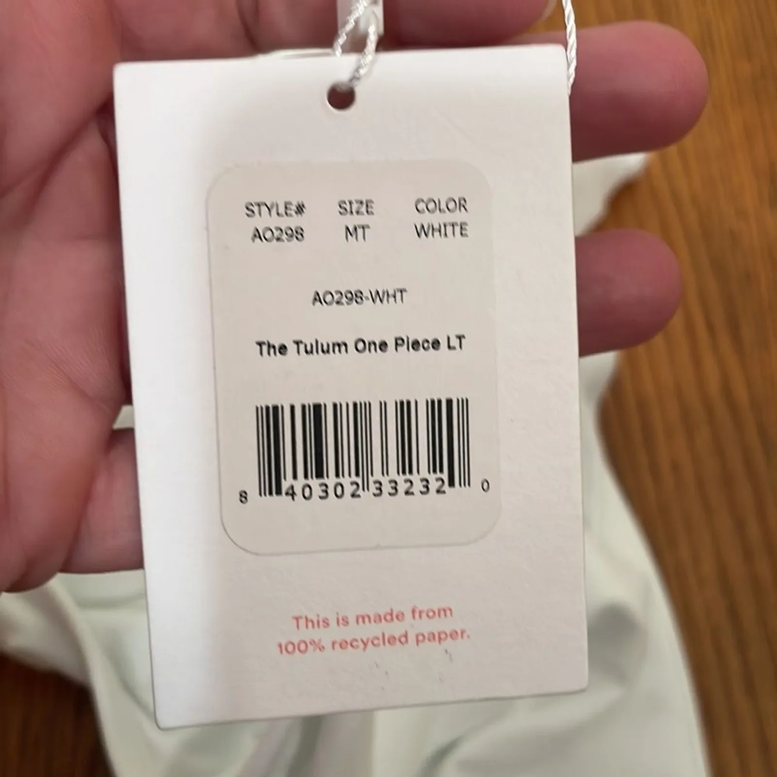 Andie The Tulum One Piece LT Swimsuit White Size M Tall NWT long torso - Image 6