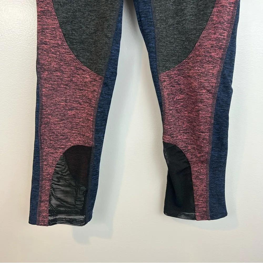 Free People /Free Movement Dylan Heathered Jersey/Mesh Cropped Leggings Size S - Image 6