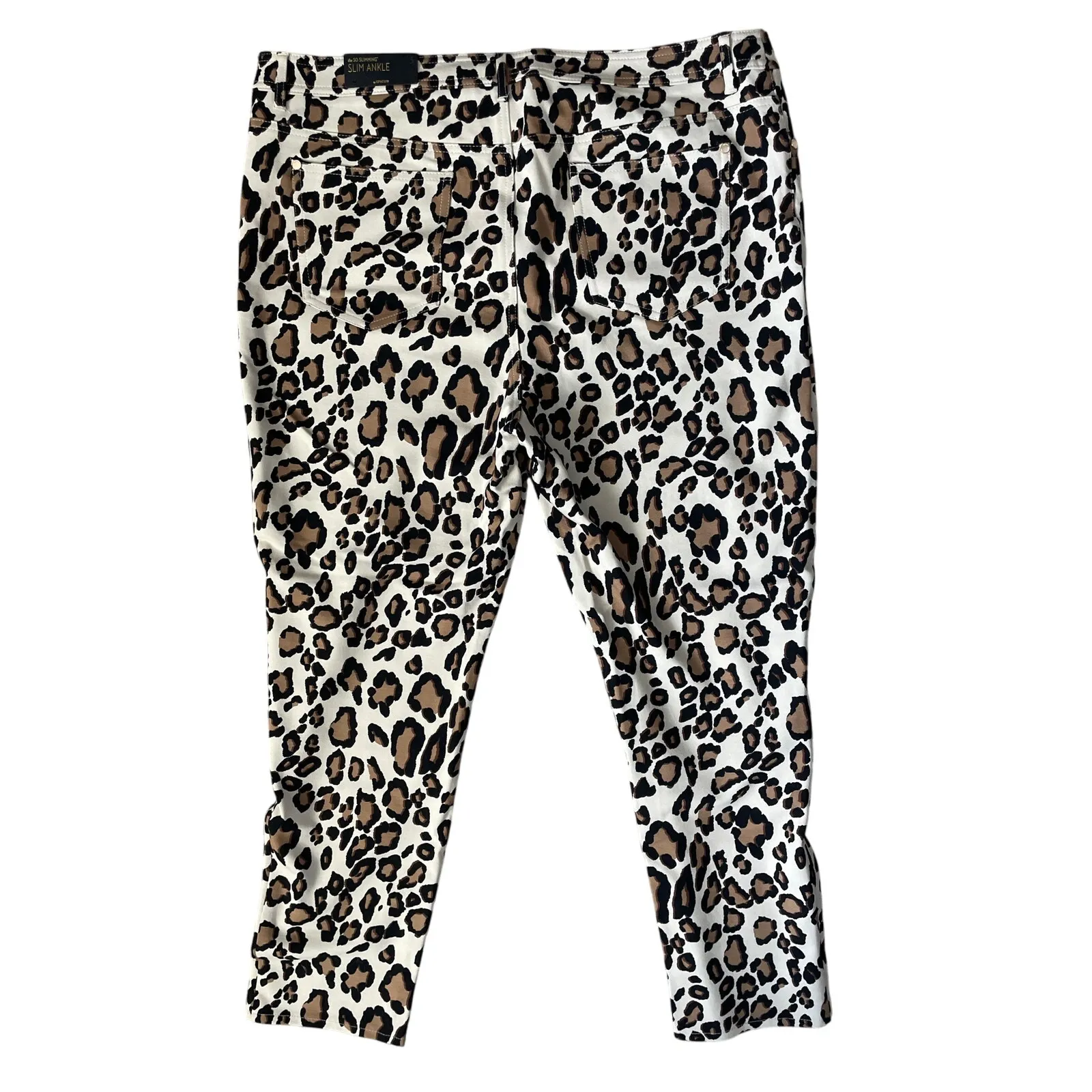 Chico’s So Slimming‎ Slim Ankle Refined Ponte Playful Animal Print Size 16 - Image 5