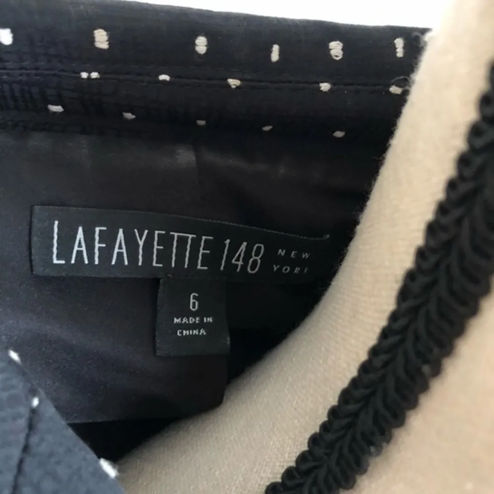 Lafayette 148 New York Polka Dot Button Blazer Size 6 - Image 9