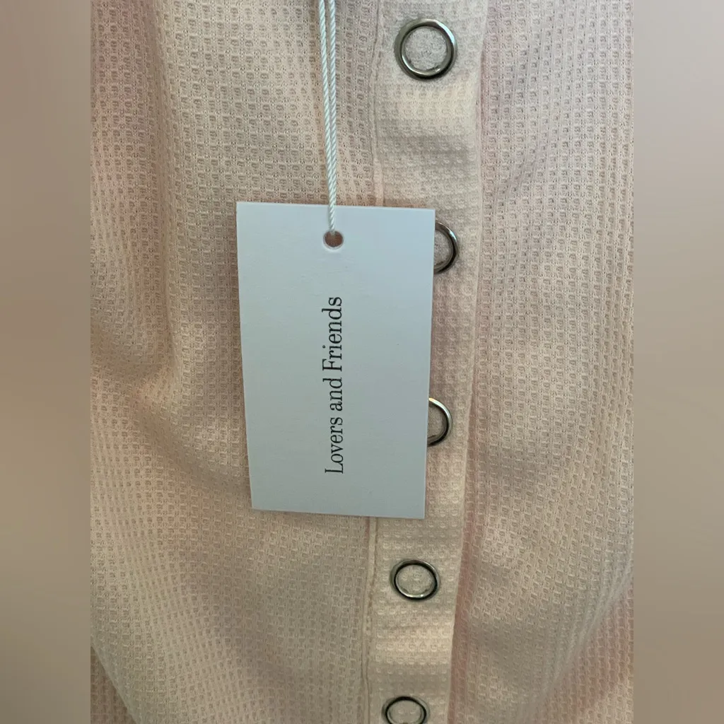 Lovers & Friends Elegant Beige Button-Down Dress.   Size-Small - Image 5