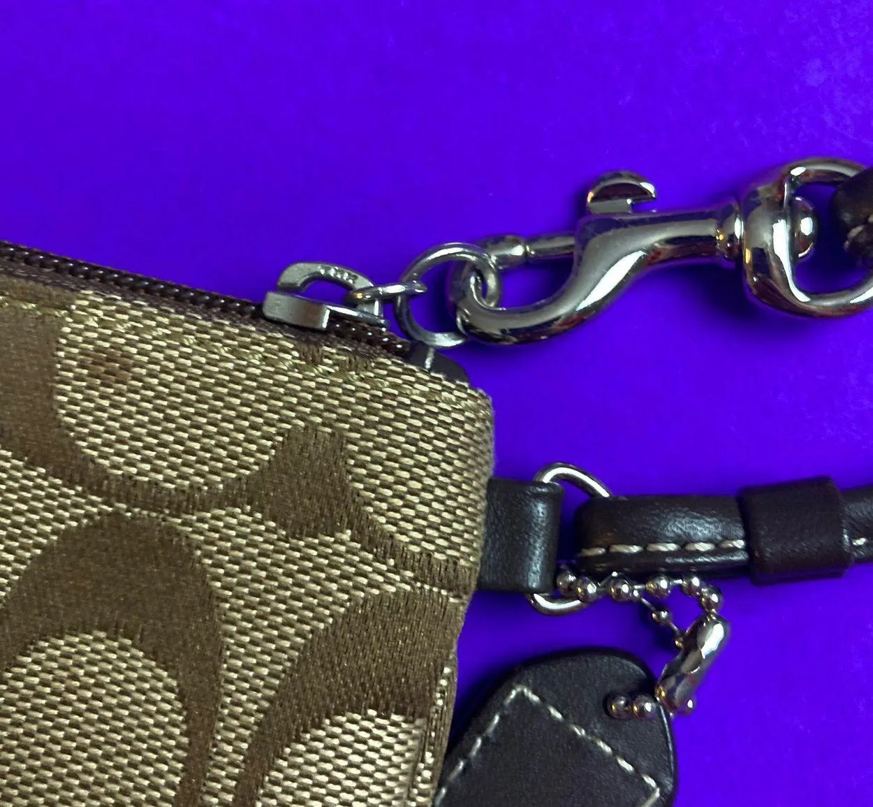 Coach Brown Classic Wristlet - Image 3