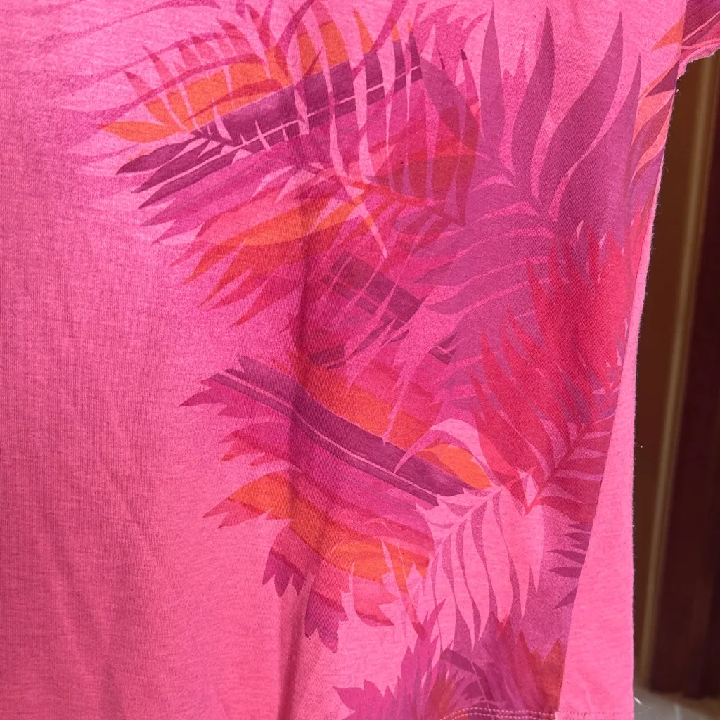 Orvis Trout Bum Women's T-Shirt Leaf Heathered Cap Sleeve Size Large - Image 4