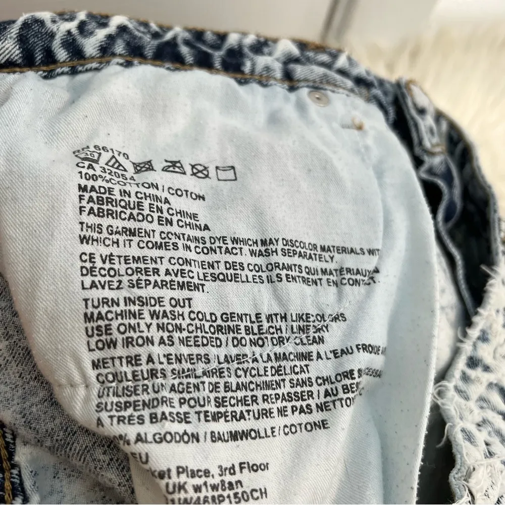 BDG Lou Hi-Low Denim High Rise Acid Wash Shorts - Image 8