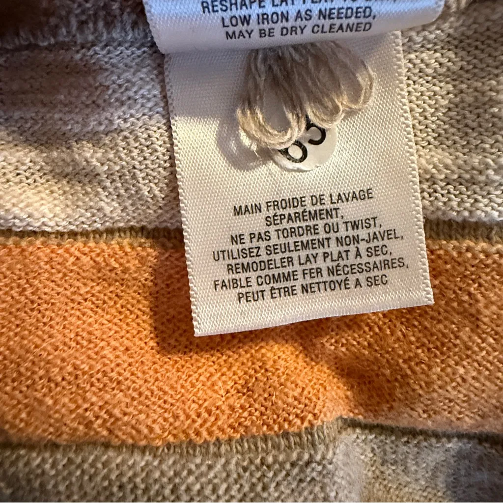 Anthropologie Moth Nora Sweater Dress Striped Boho Knit Long Sleeve Lined Sz Med - Image 8