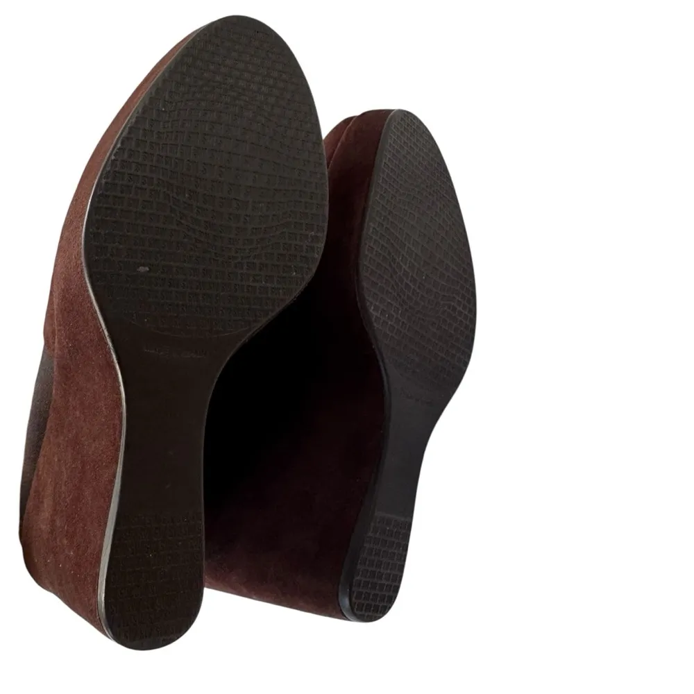 Stuart Weitzman Suede Hiyola Wedge Booties Ankle Boots Brown size 8 - Image 9