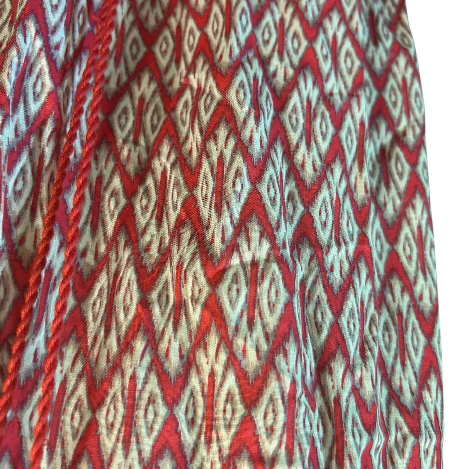 Solitare Top MED NWT Embroidered Pleated  Boho Tank Geometric Aztec Ethnic - Image 4