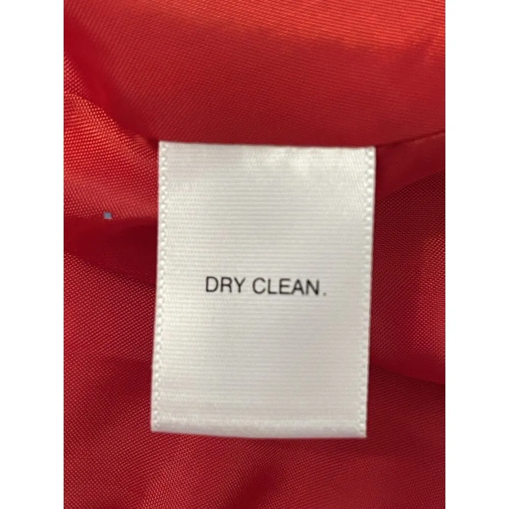 Apostrophe Women's Velvet Blazer  Jacket Red One Button Lined Long Sleeve‎ Sz 18 - Image 6