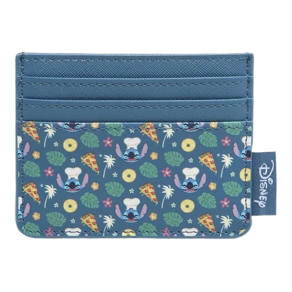 NEW Disney Loungefly LILO & STITCH 626 Pineapple Pizza Cardholder Wallet Blue - Image 3