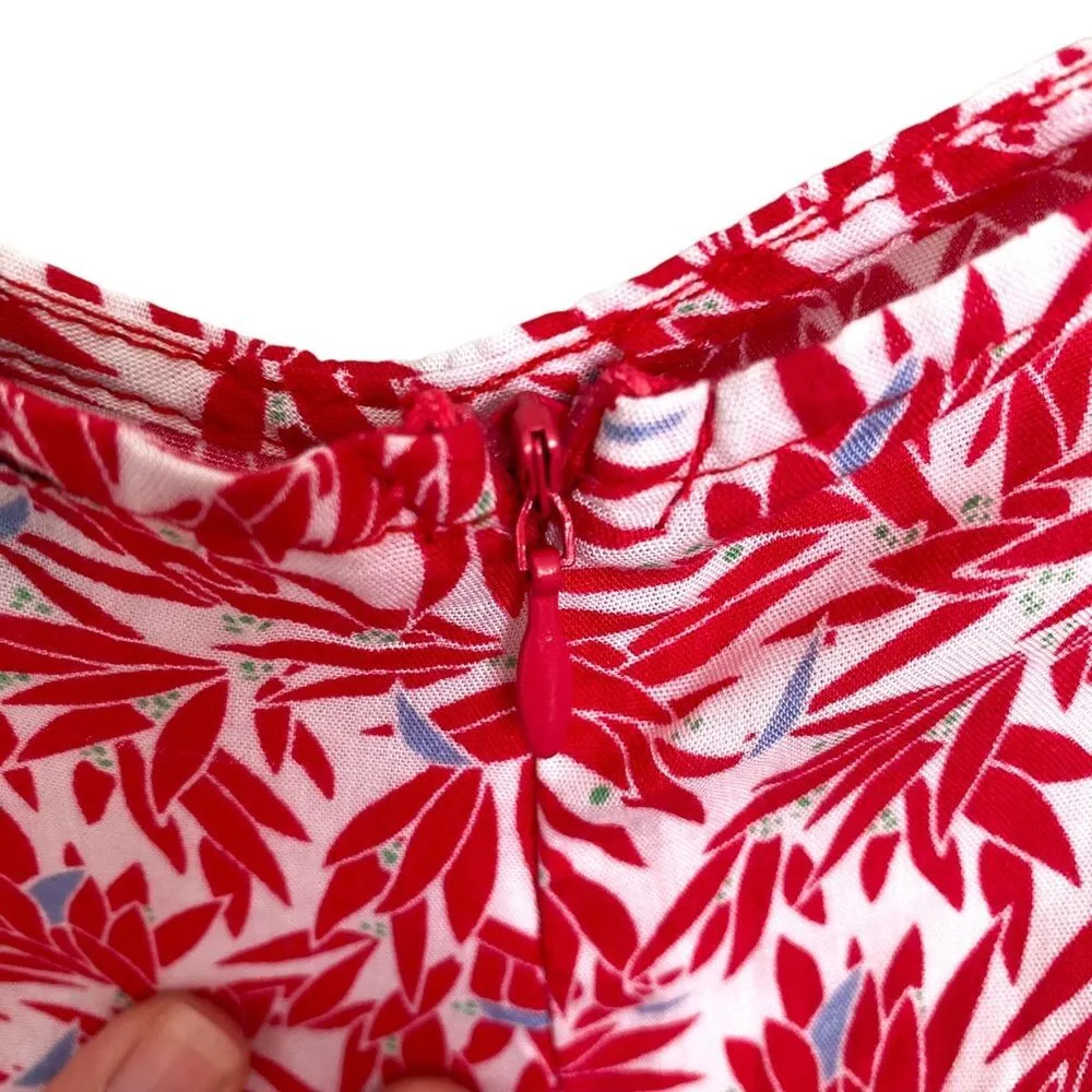 Aakaa Vici Dolls Pink Maxi Tropical Print Split Leg Resort Palazzo Pants Large - Image 3