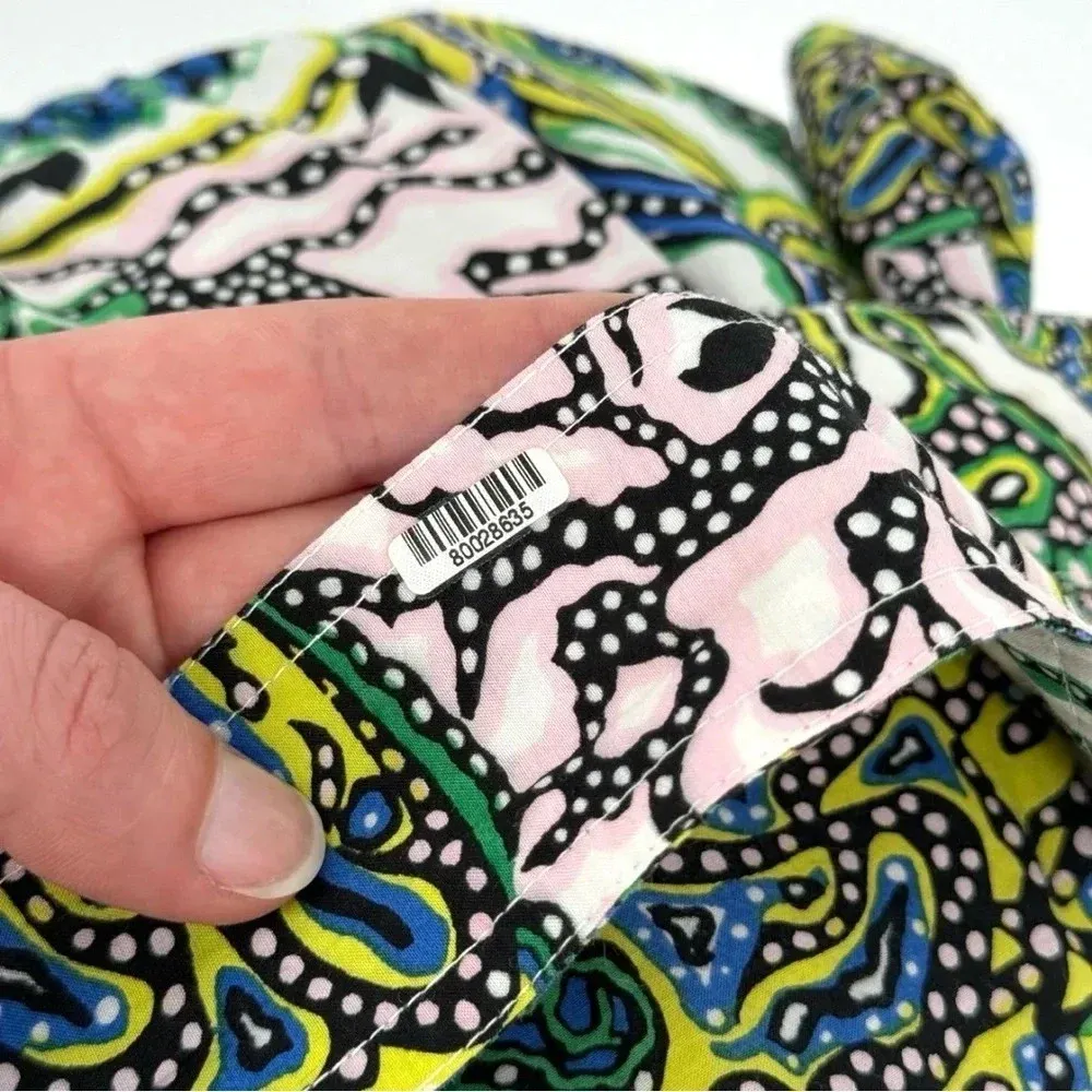 ALC One Shoulder Naomi Dress Multicolor Abstract Print Midi Length‎ Small - Image 10