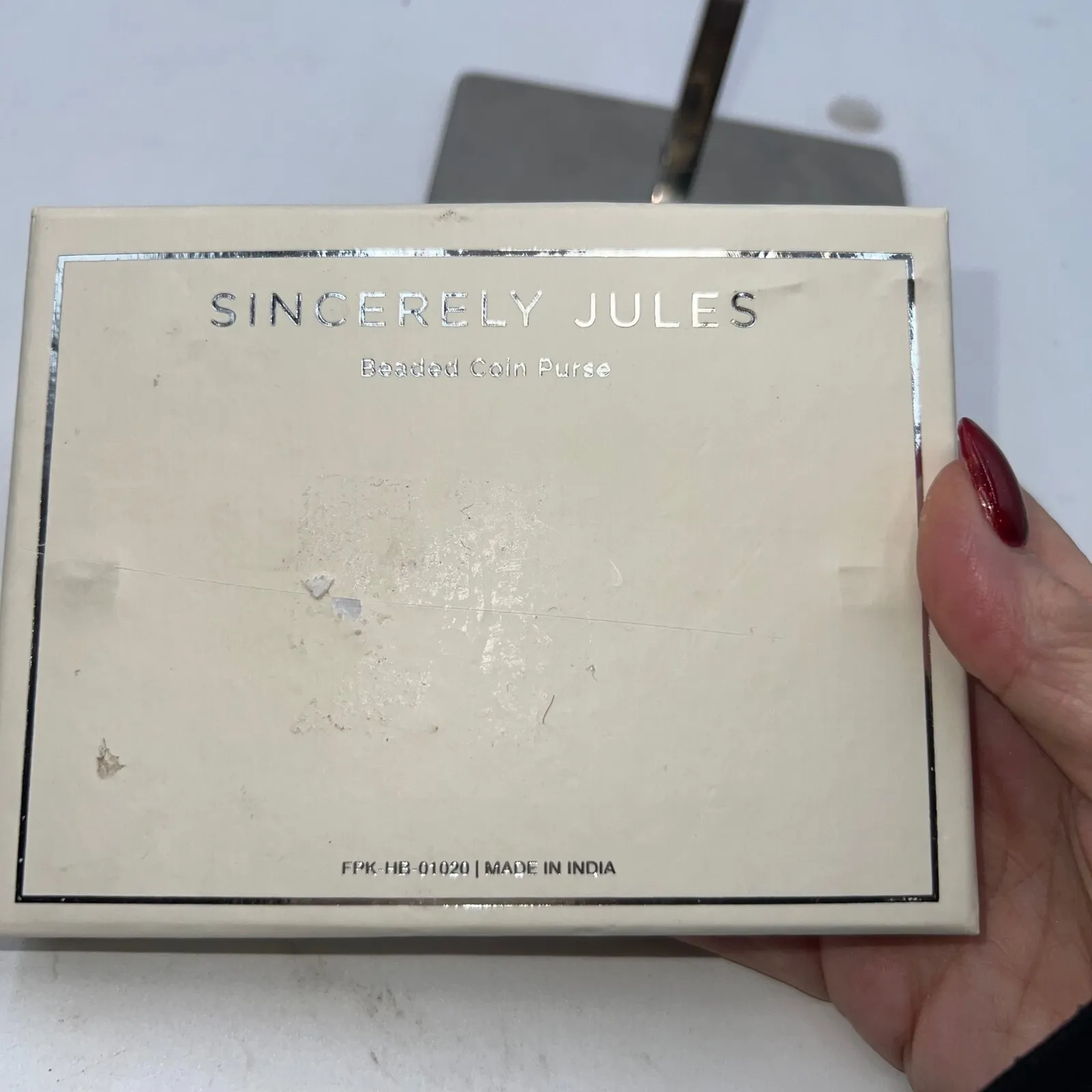 Sincerely Jules Beaded Coin Purse Pouch Martini Glass Pink Bow Gift Box - Image 4