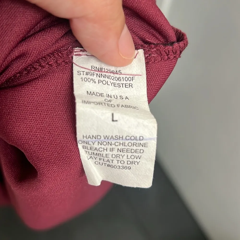 Bailey blue maroon with black lace dress size large - Image 4