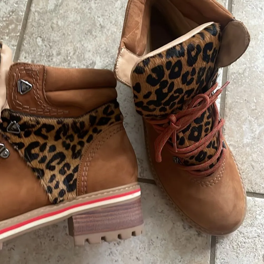 Schutz Keida Leopard Calf Hair Boots - Image 11