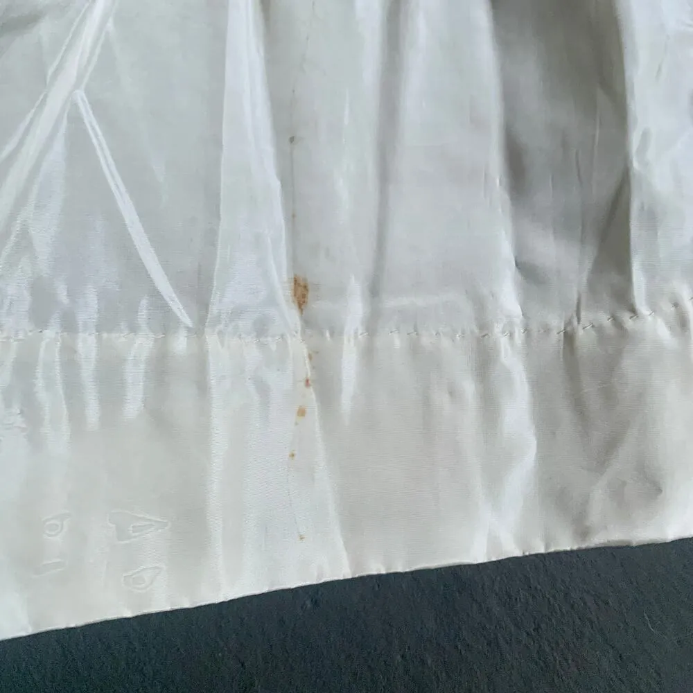 Vintage 1950s White Ruffle Jumper Dress with Apron Trim Handmade XS - Image 6