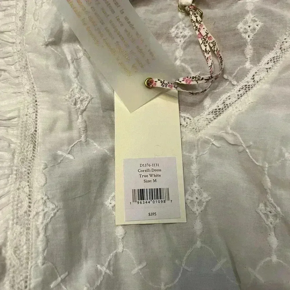 NWT LoveShackFancy CORELLI Mini WHITE Perfect Graduation or Bridal Dress M - Image 8
