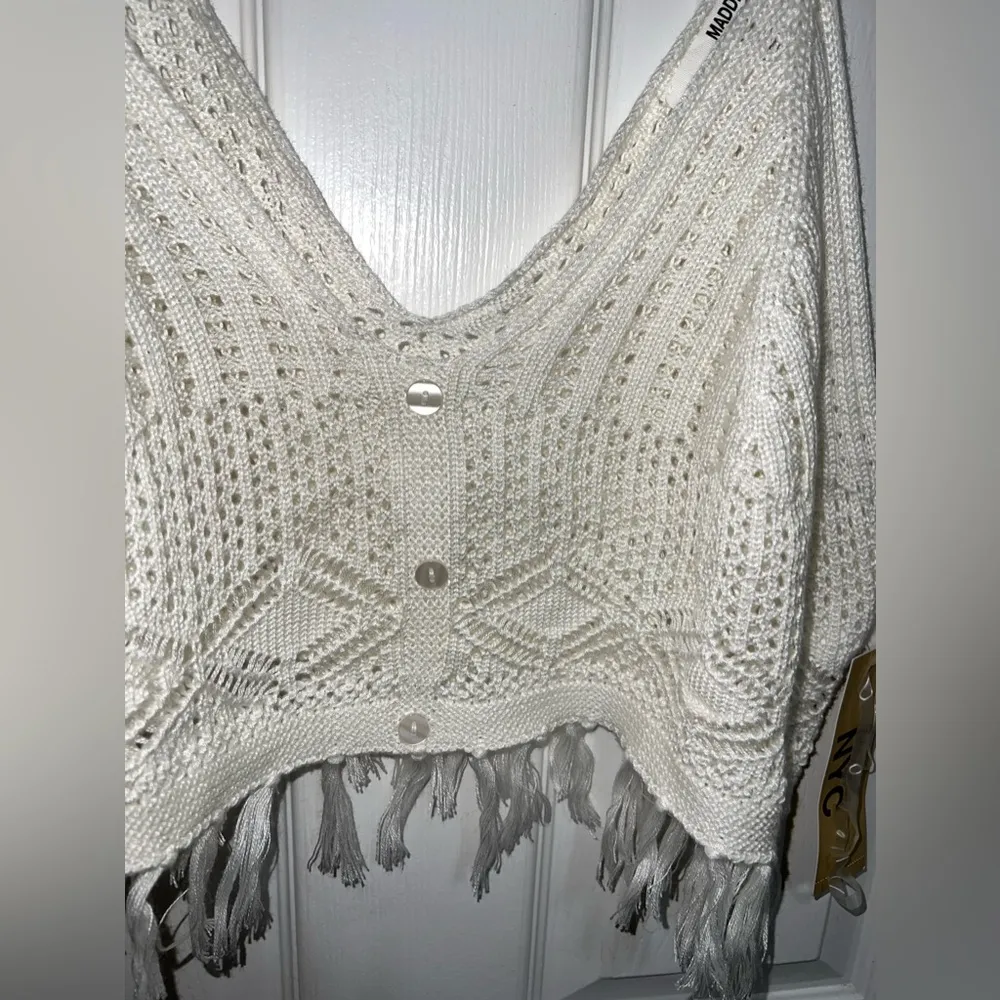 NWT Madden NYC Cropped Crochet Fringed Tank Top Sz XXXL - Image 4