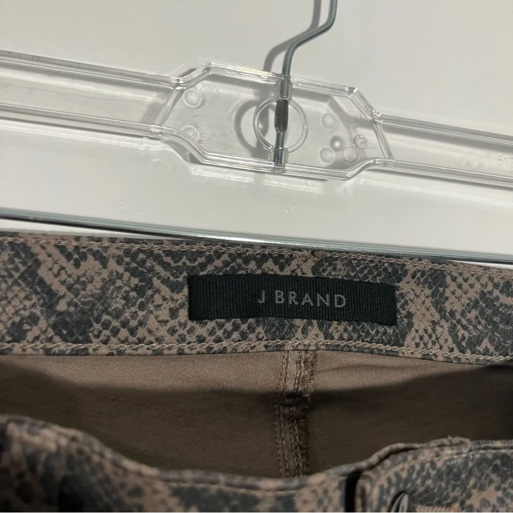 J Brand Lillie High‎ Rise Skinny Coated Snakeskin In BOA Size 27 - Image 4