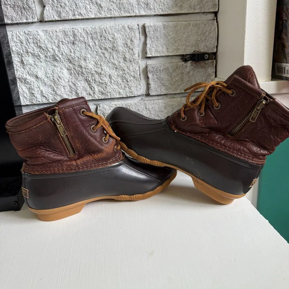 Sperry Women's Saltwater Waterproof Duck Rain Boots Outdoors Camping Hiking Sz 8 - Image 4