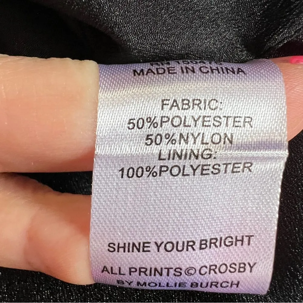 Crosby Hunter Black Puff Sleeve Cupcake Babydoll Mini Dress NWT Medium - Image 9