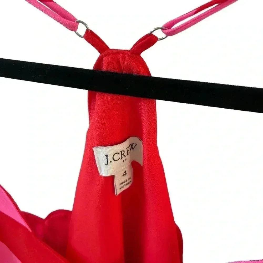 JCrew Striped Scalloped Racerback Top Pink - Image 5