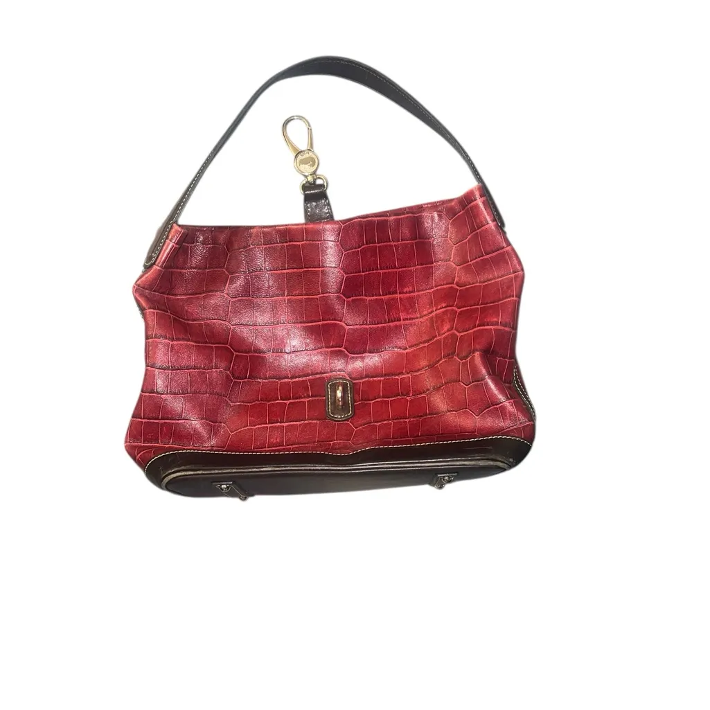 Dooney & Bourke Elegant Red Crocodile-Embossed Women's Bag - Image 10