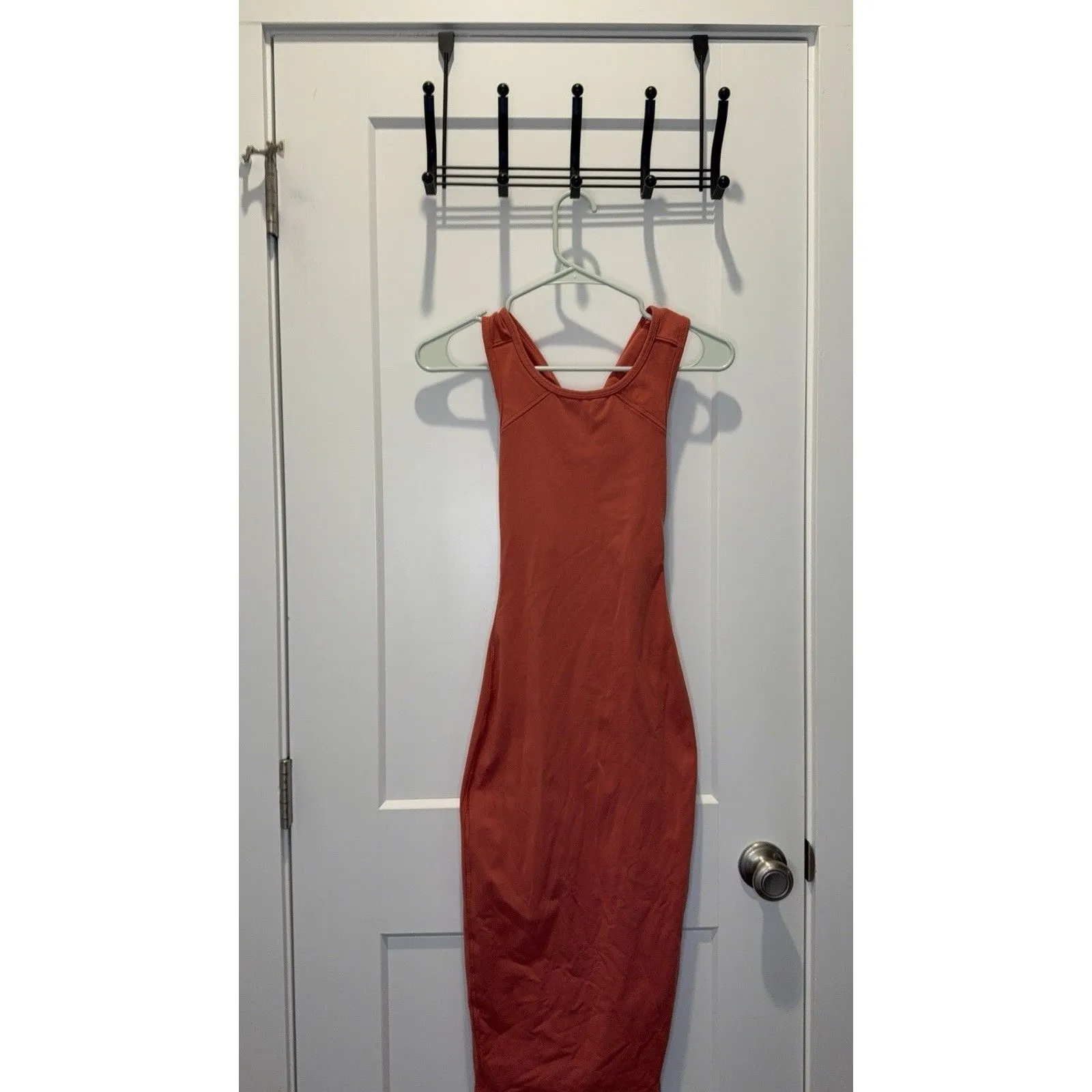 Lululemon Picnic Play Dress 2 Small BRKR Brick Rose Full On Luon Midi Fitted Red - Image 3