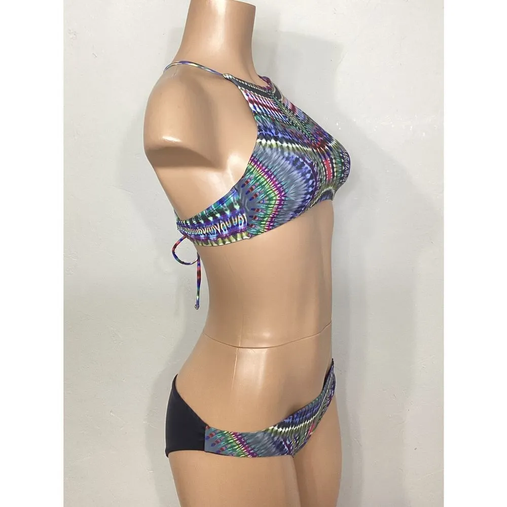 New. Pilyq multicolored bikini set. M-top/S-bottom - Image 4
