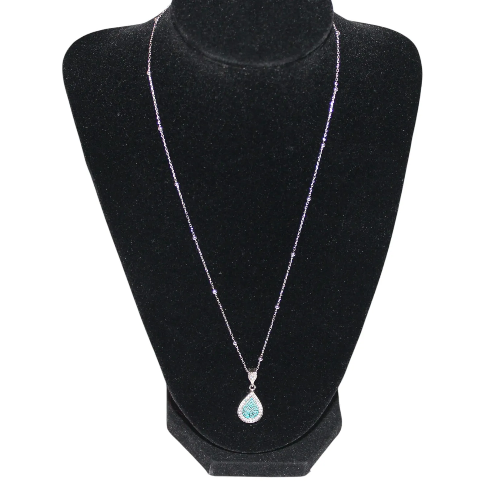 Turkish Turquoise Muska Necklace 925 Silver NWT - Image 2