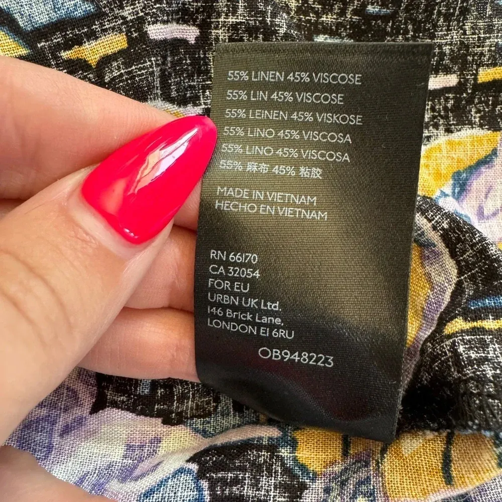 Free People SUMMER IN TULUM Floral Print Linen Blend Tunic Top- Mini Dress - Image 4