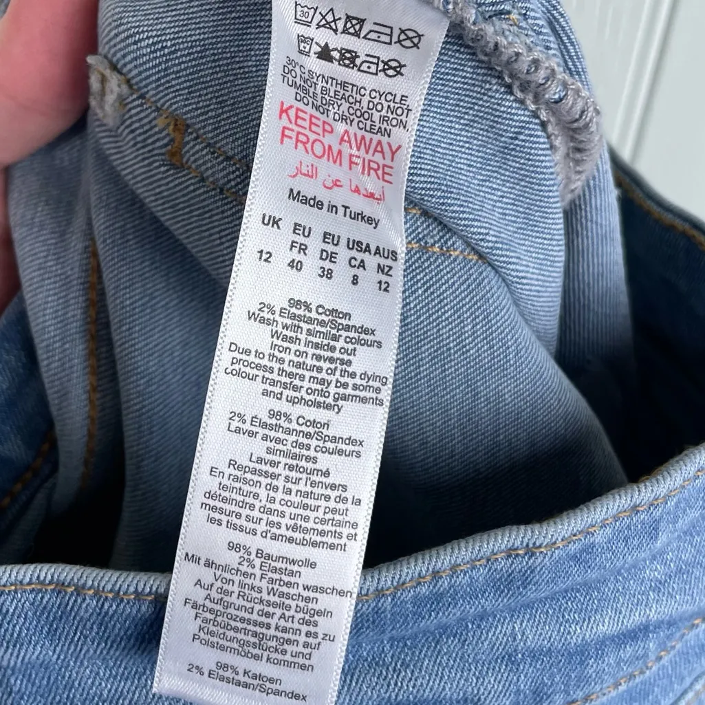 Nasty Gal Sequin Embroidered Flare Jeans Women's Size 8 Festival Boho Flower - Image 8