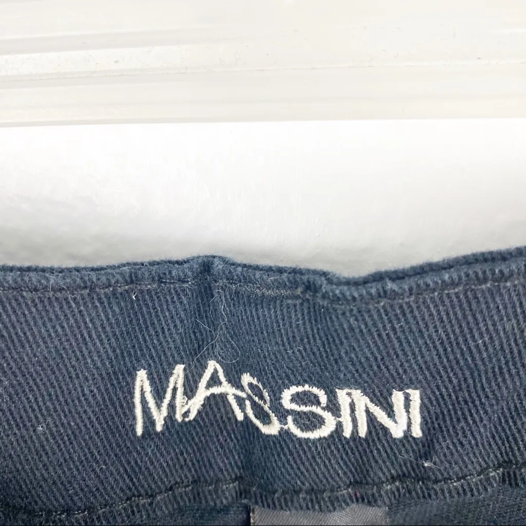 MASSINI Black High-Rise Back Zipper Pockets Jeans, Size 16 - Image 5